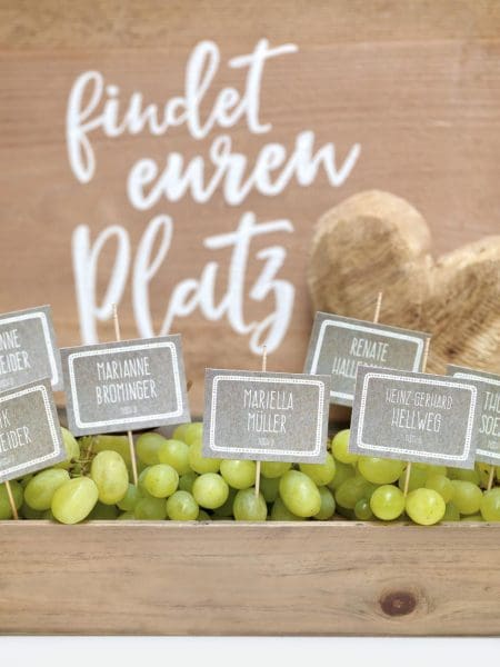 Kraftpapier Platzkarten Tischkarten oder Buffetschilder