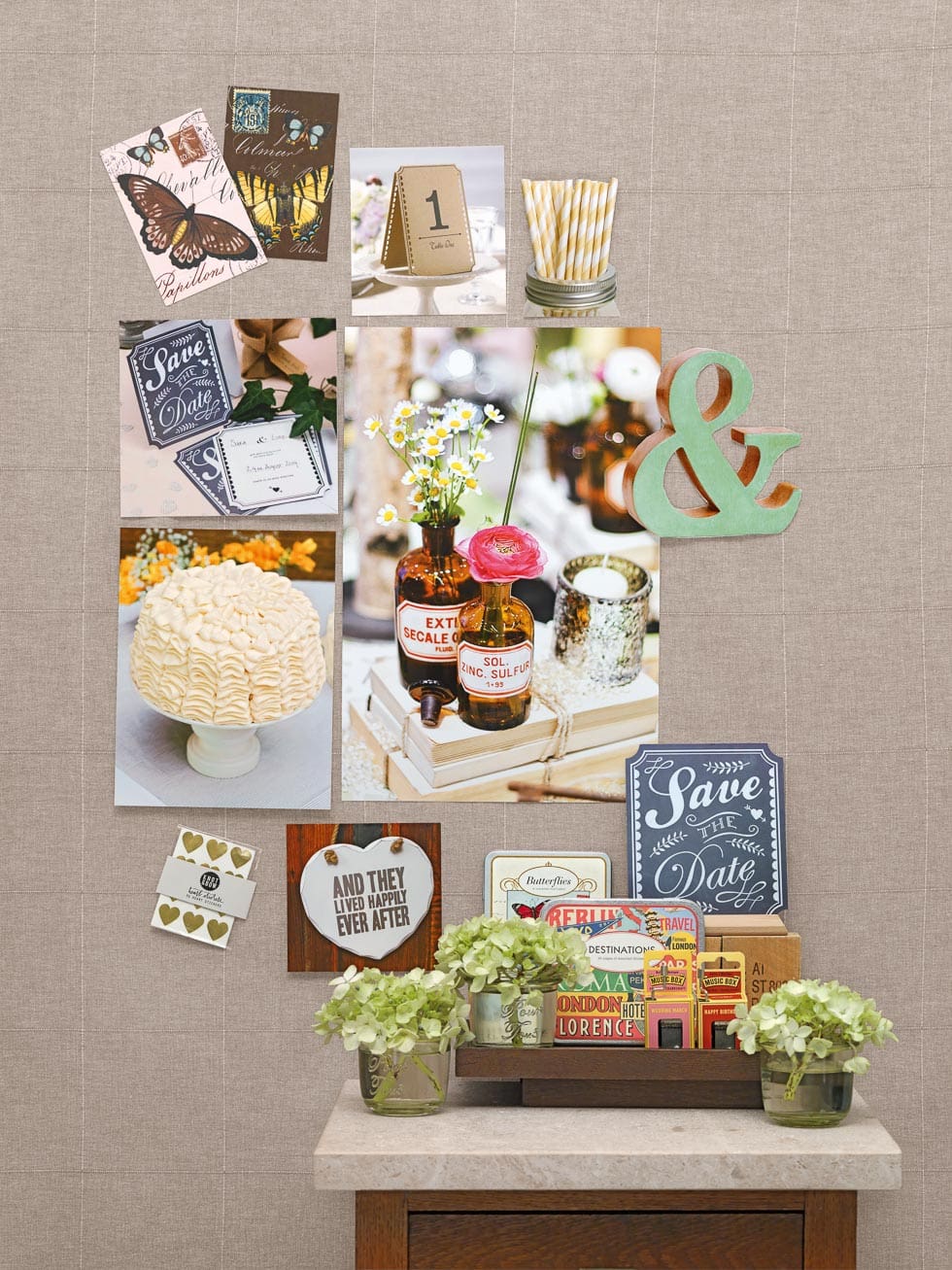 Stimmungsboard Hochzeit Stimmungsboard vintage