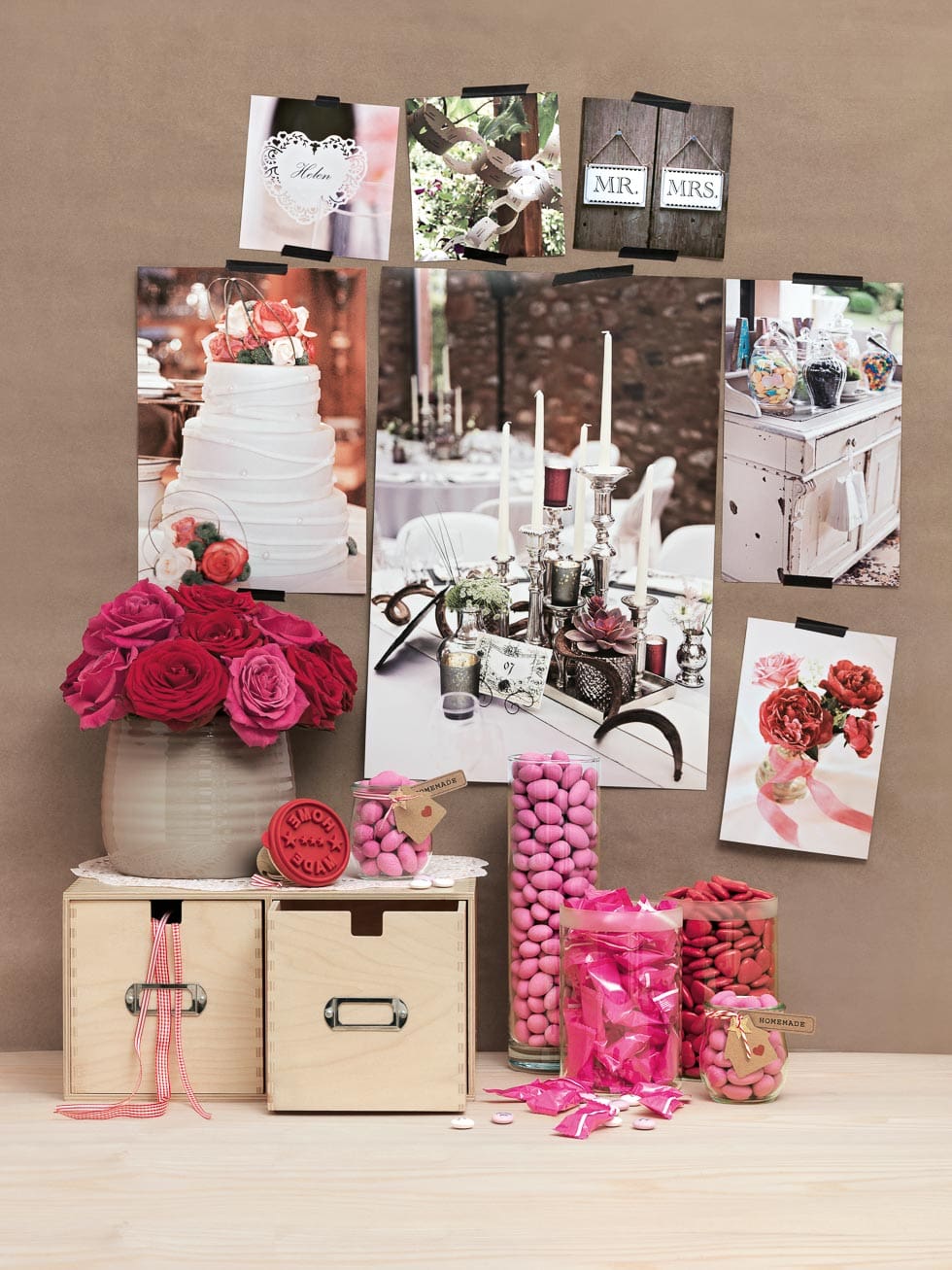 Stimmungsboard Hochzeit Ideen für eine klassische Hochzeit