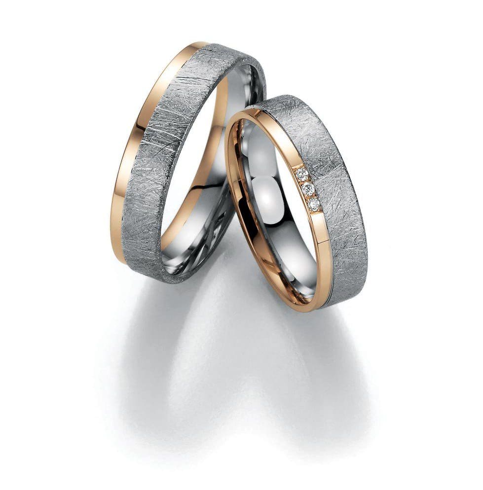 Eheringe Palladium Gold Bicolor