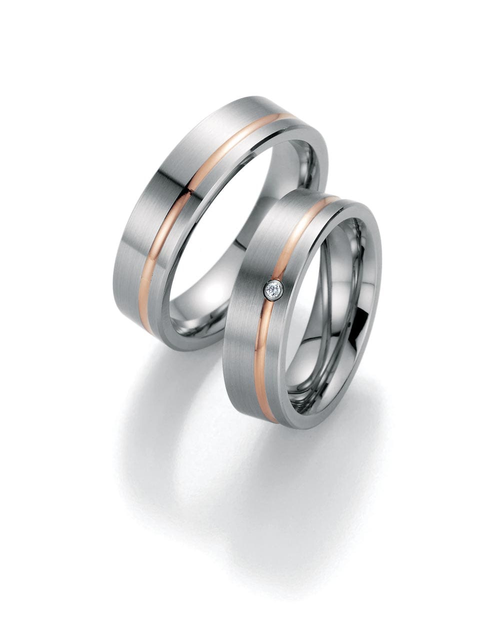 Dezentes Bicolor Rosegold Band