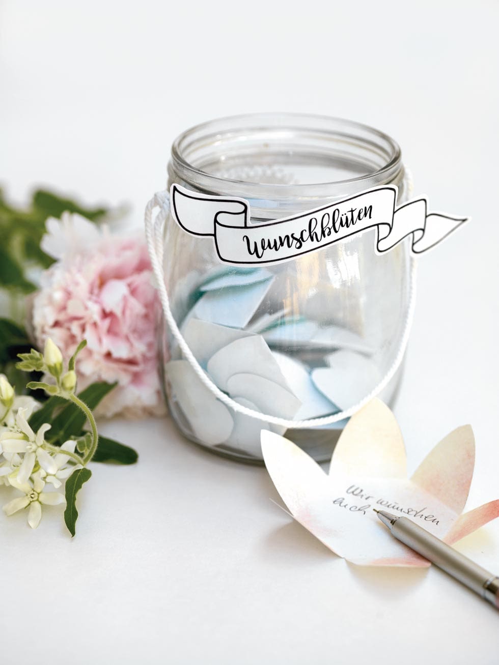 Wunschglas Wunschblüten Hochzeit Wunschglas Wunschblüten Hochzeit