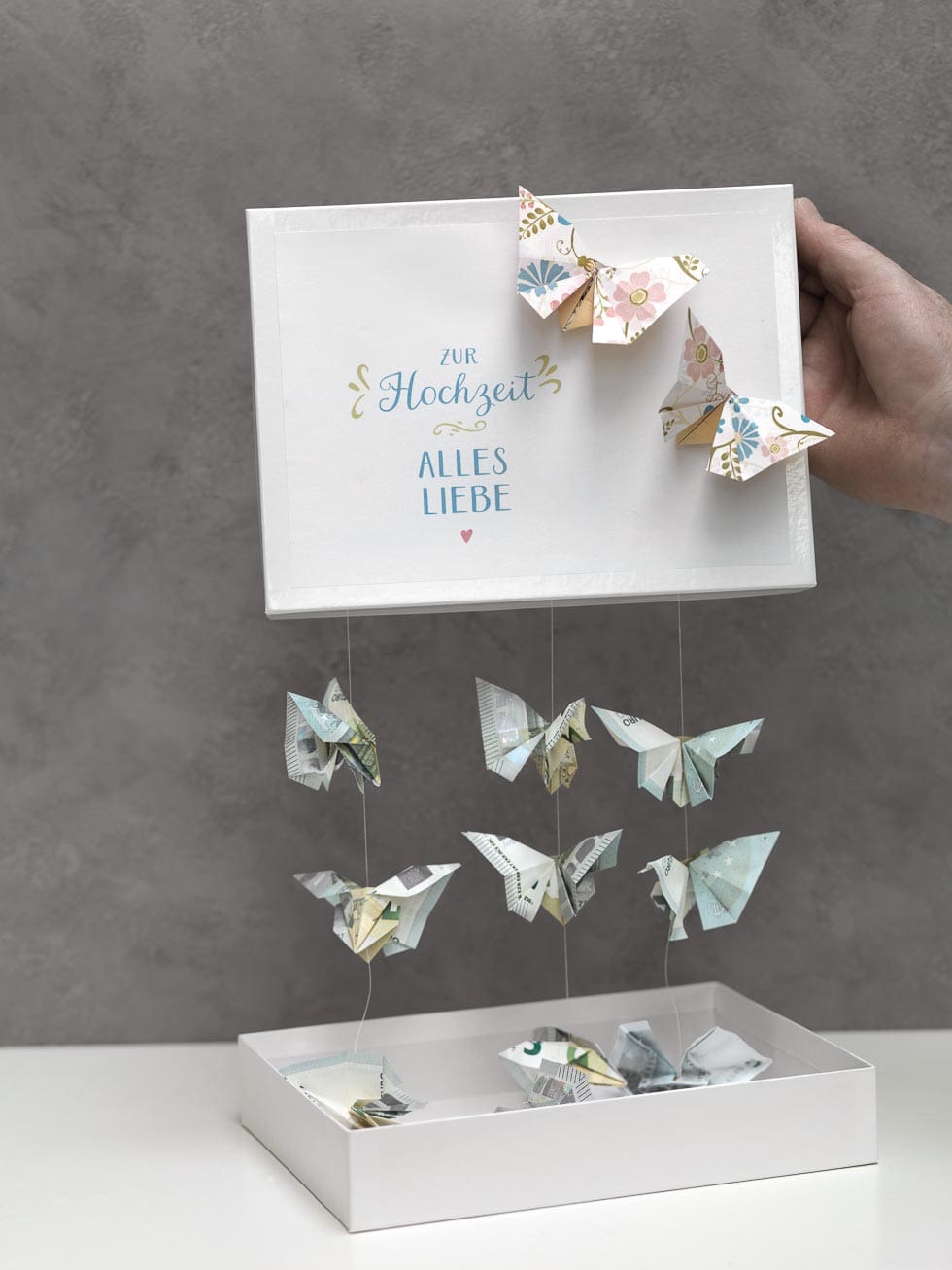 Geldschein falten Schmetterling Geldschein falten Schmetterling