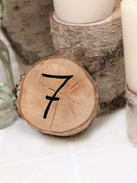 Tischnummer Holzscheibe Tischnummer Holzscheibe