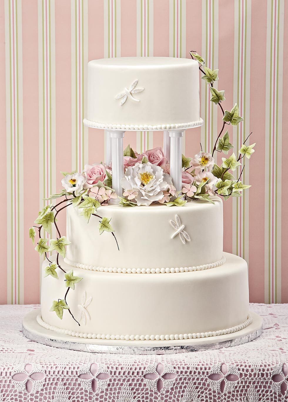 Hochzeitstorte mit Libellen Hochzeitstorte mit Libellen