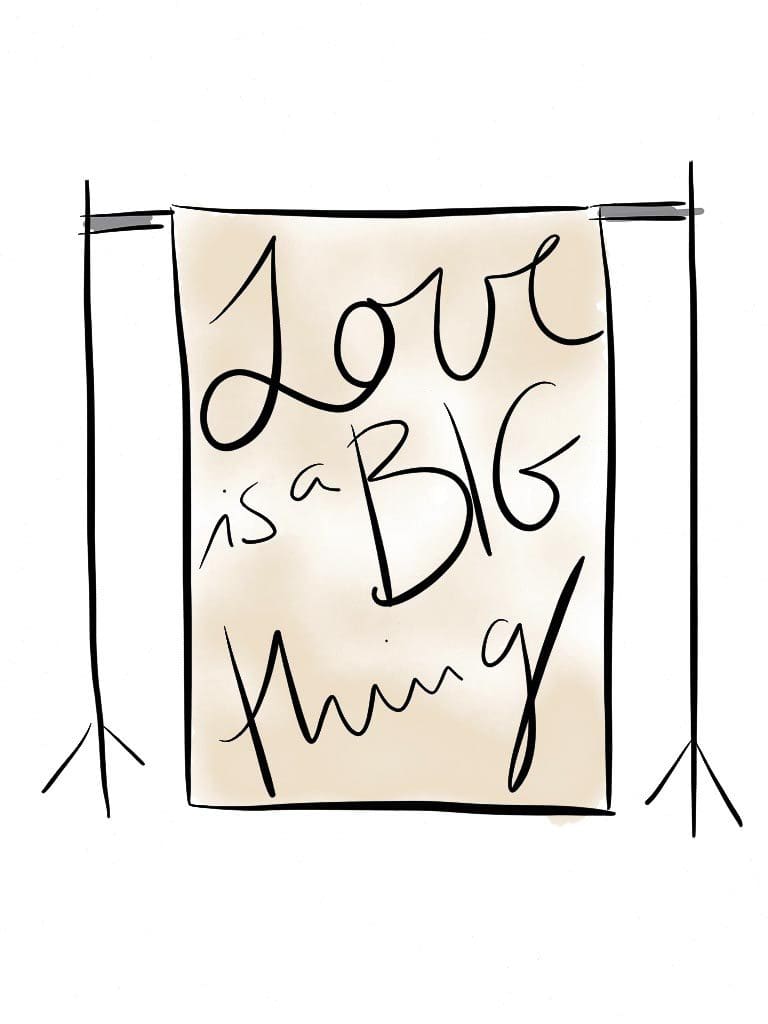 Photo Booth Hintergrund Schriftzug Photobooth mit Spruch