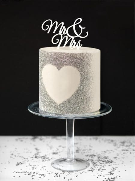 Hochzeitstorte Creme mit Glitzer Hochzeitstorte Creme Glitzer
