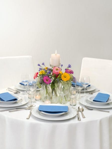 Tischdekoration_der_Woche_Wiesenblumen Tischdekoration Wiesenblumen