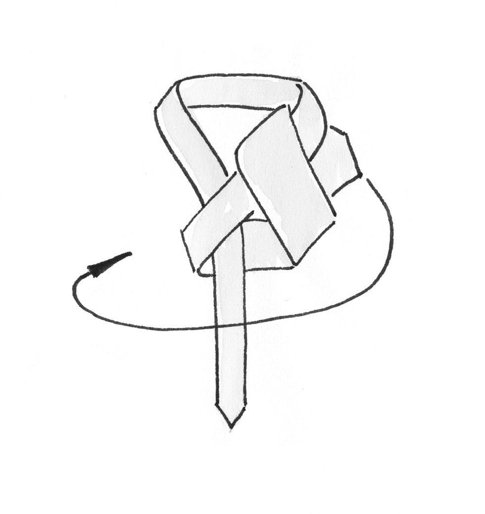Krawatte binden schmal