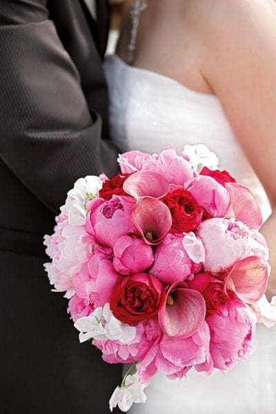 Brautstrauß Pink, Rot und Weiß Brautstrauß Pink, Rot und Weiß