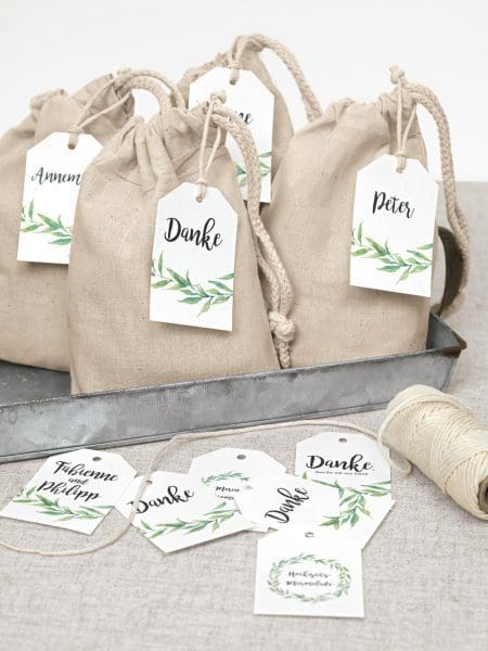 Gastgeschenke Beutel mit Anhänger Gastgeschenke Beutel mit Anhänger