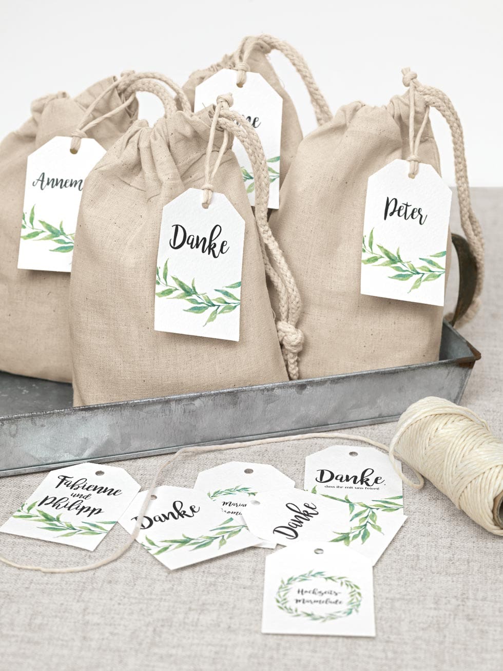 Gastgeschenke Beutel mit Anhänger Gastgeschenke Beutel mit Anhänger