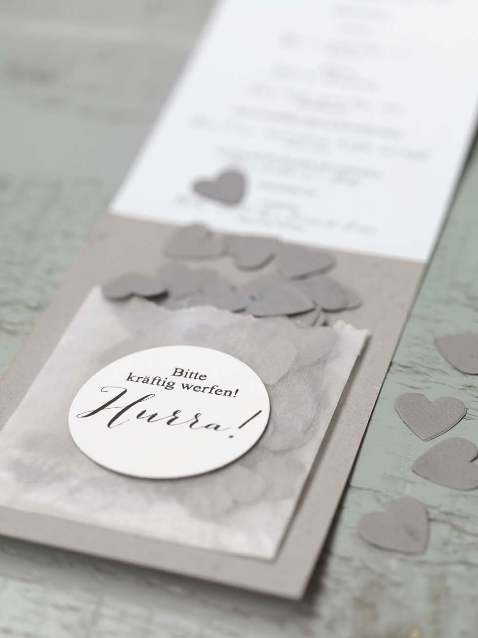 Hochzeitseinladung Details grau Hochzeitseinladungen Details grau