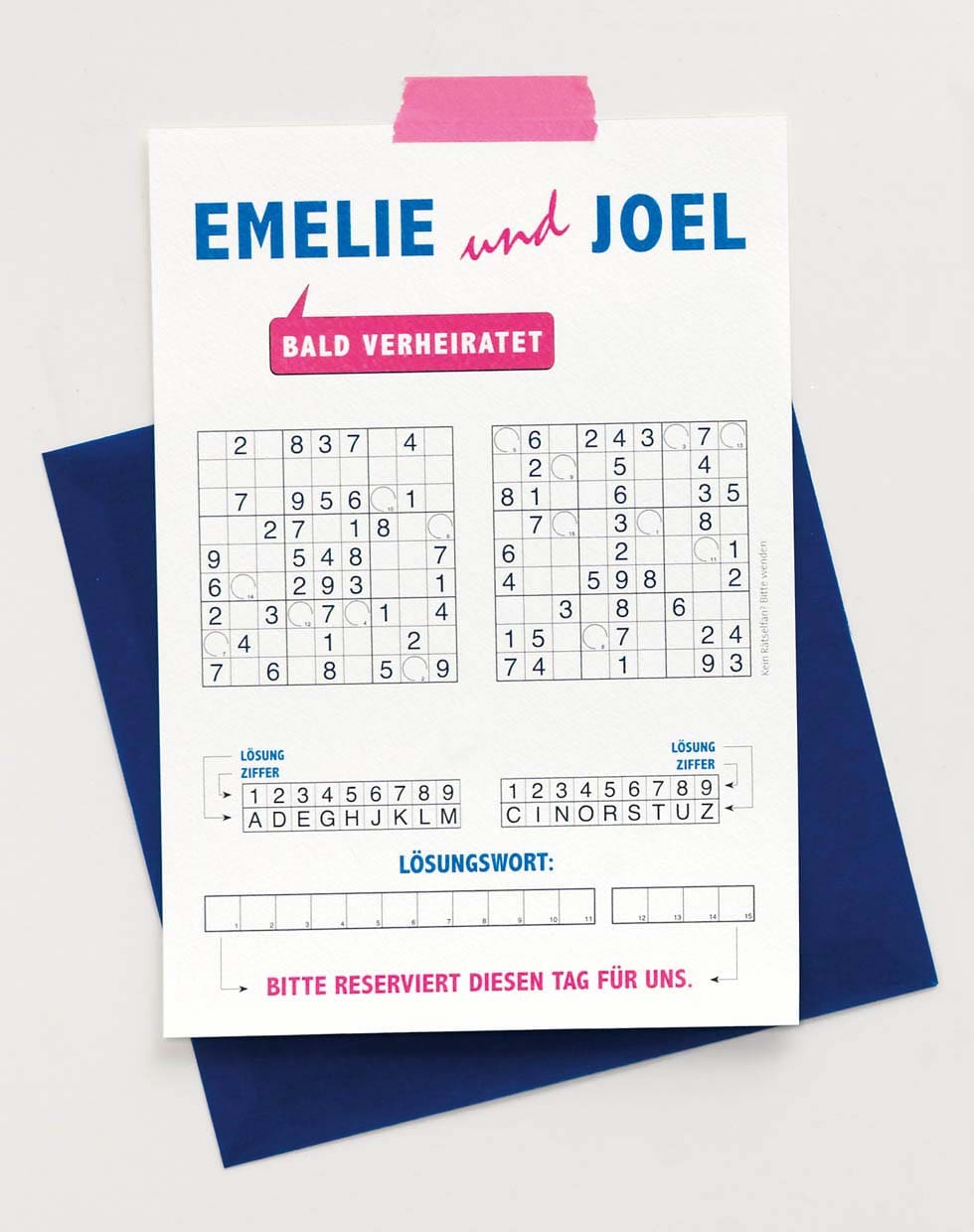 Sudoku Kreuzworträtsel Hochzeit erstellen Sudoku Kreuzworträtsel Hochzeit erstellen