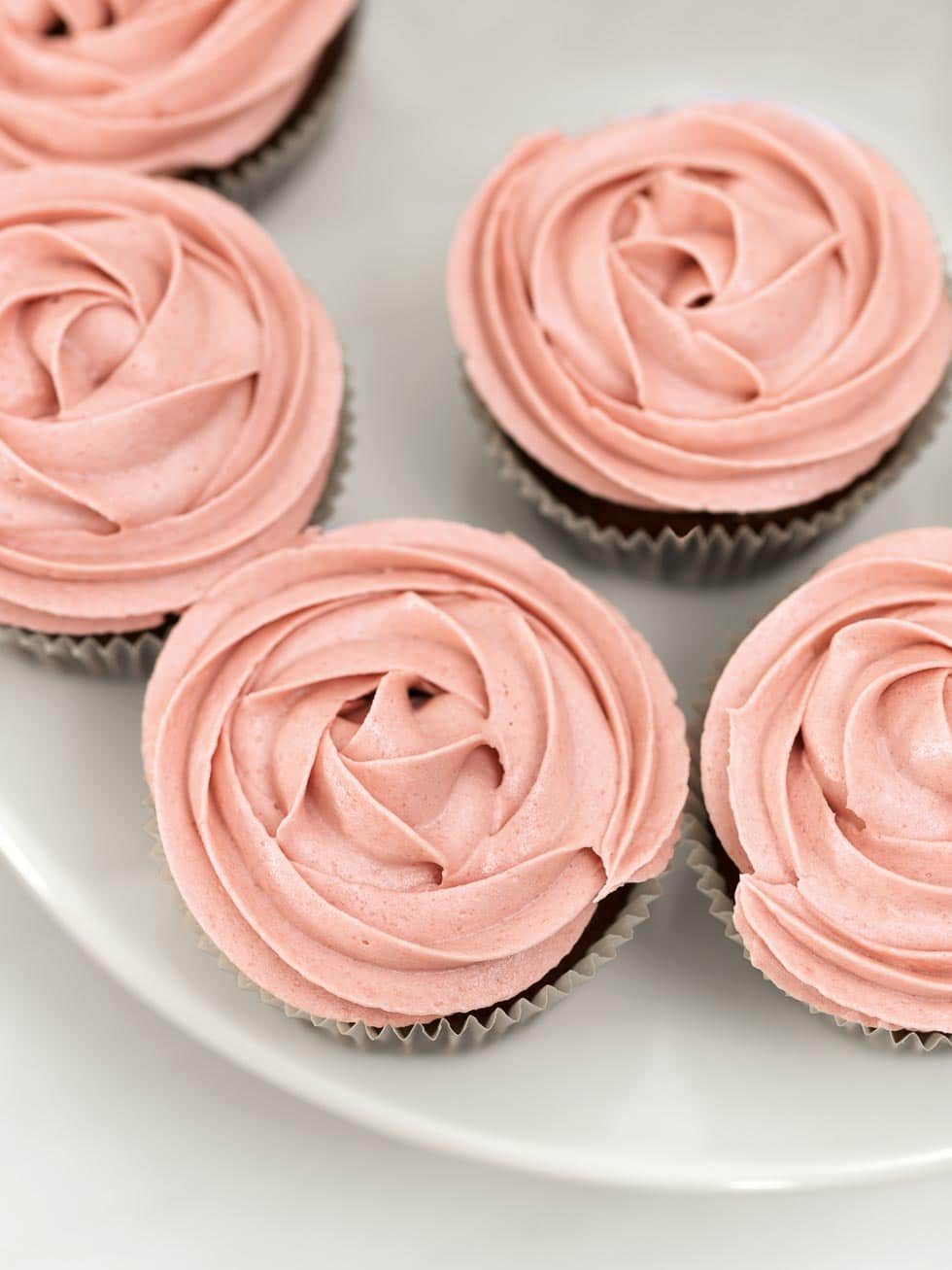 Cupcakes Rosa Frosting Cupcakes Rose Frosting