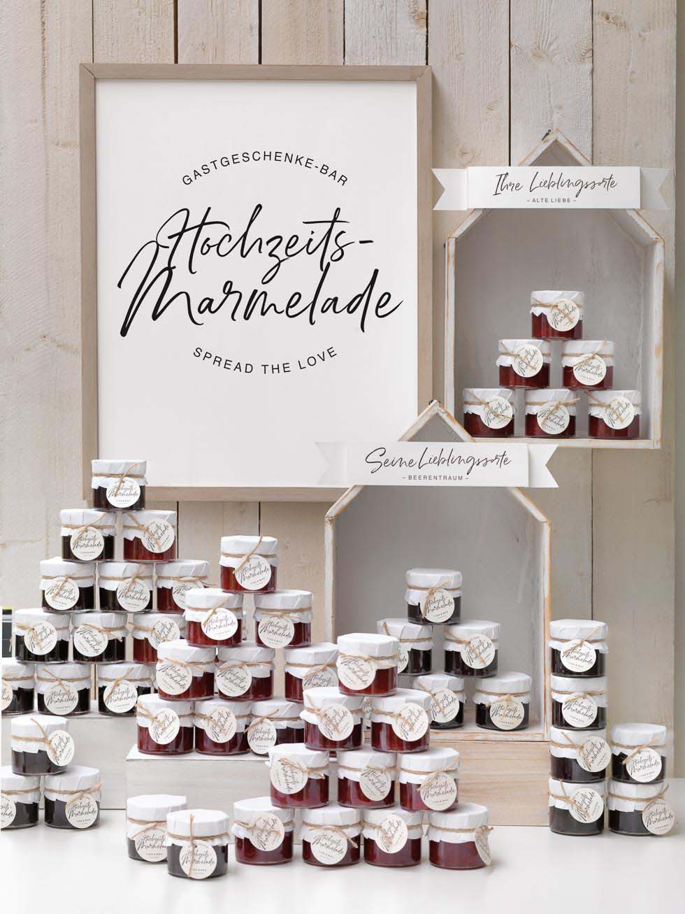 Hochzeitsmarmelade-Bar Hochzeitsmarmelade-Anhänger