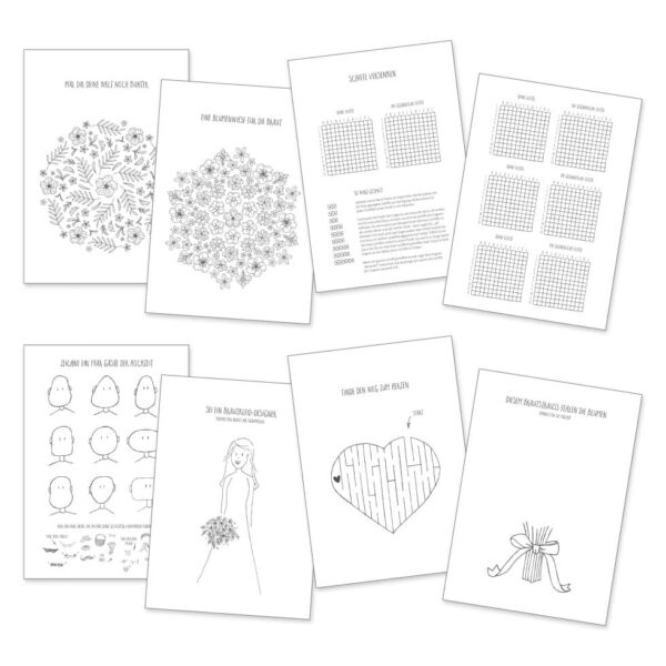 Hochzeitsmalbuch Vorlagen PDF hochzeitsmalbuch vorlagen