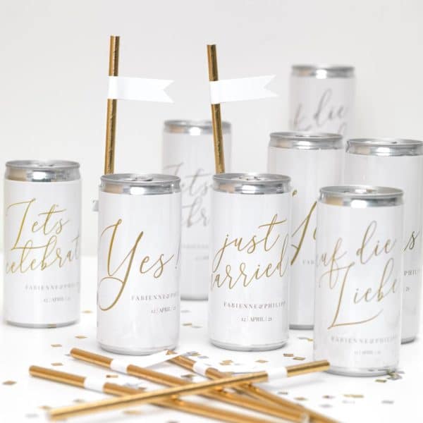 Sekt Dosen Hochzeit