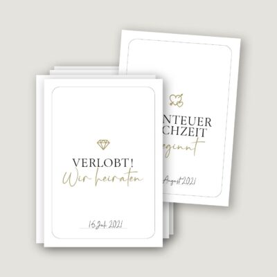 Meilensteinkarten Hochzeit