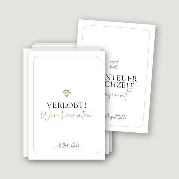 Meilensteinkarten Hochzeit