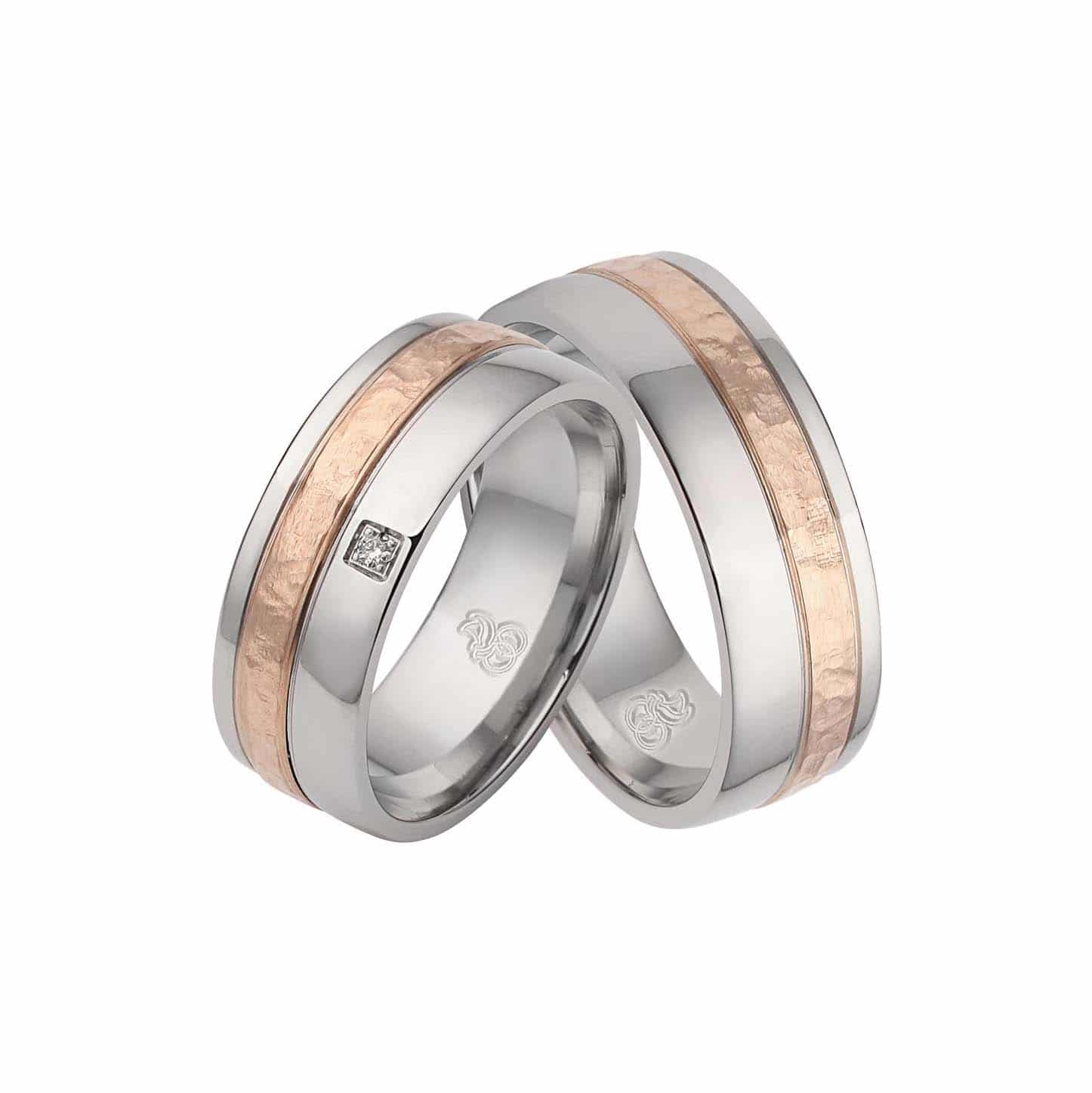 Rosegold Band Bicolor Trauringe