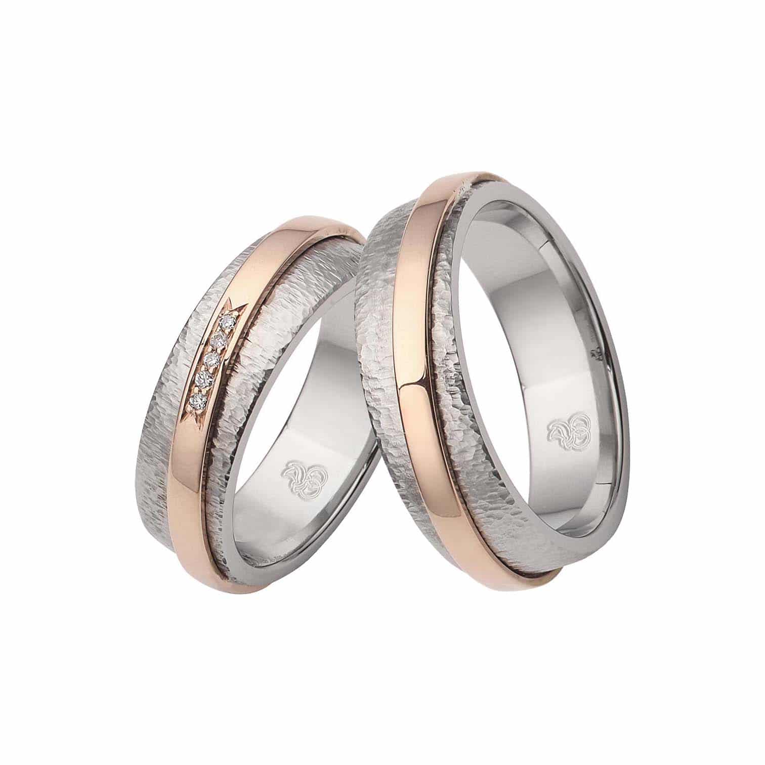 Eheringe Bicolor zweifarbig