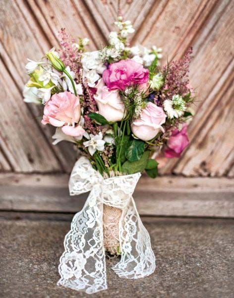 Vintage Brautstrauß Vintage Brautstrauß Rosa