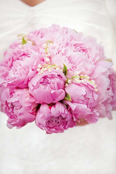 Brautstrauß mit rosa Pfingstrosen Brautstrauß rosa Pfingstrosen
