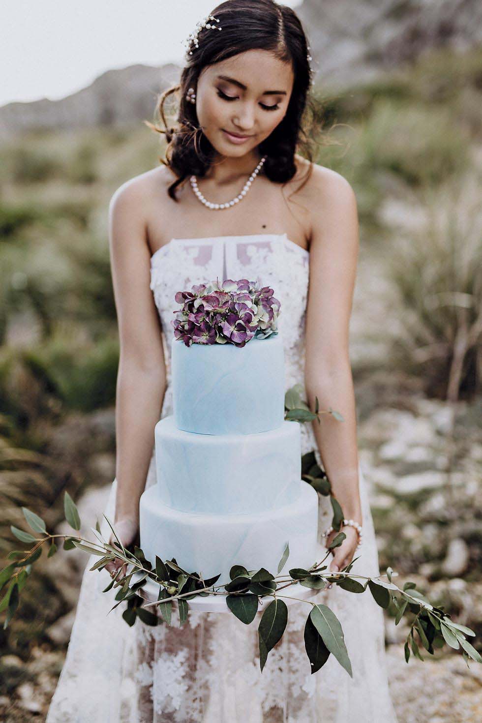 Hochzeitstorte blau Hochzeitstorte blau
