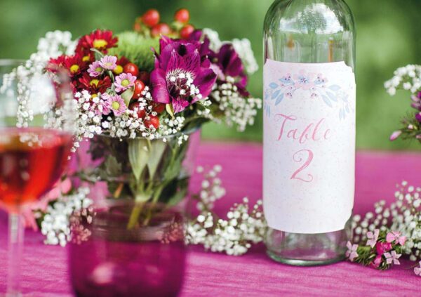 Tischnummer rosa Tischnummer rosa