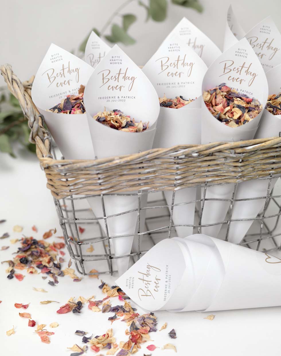 Spitztüten Hochzeit Konfetti Spitztüten Hochzeit Konfetti