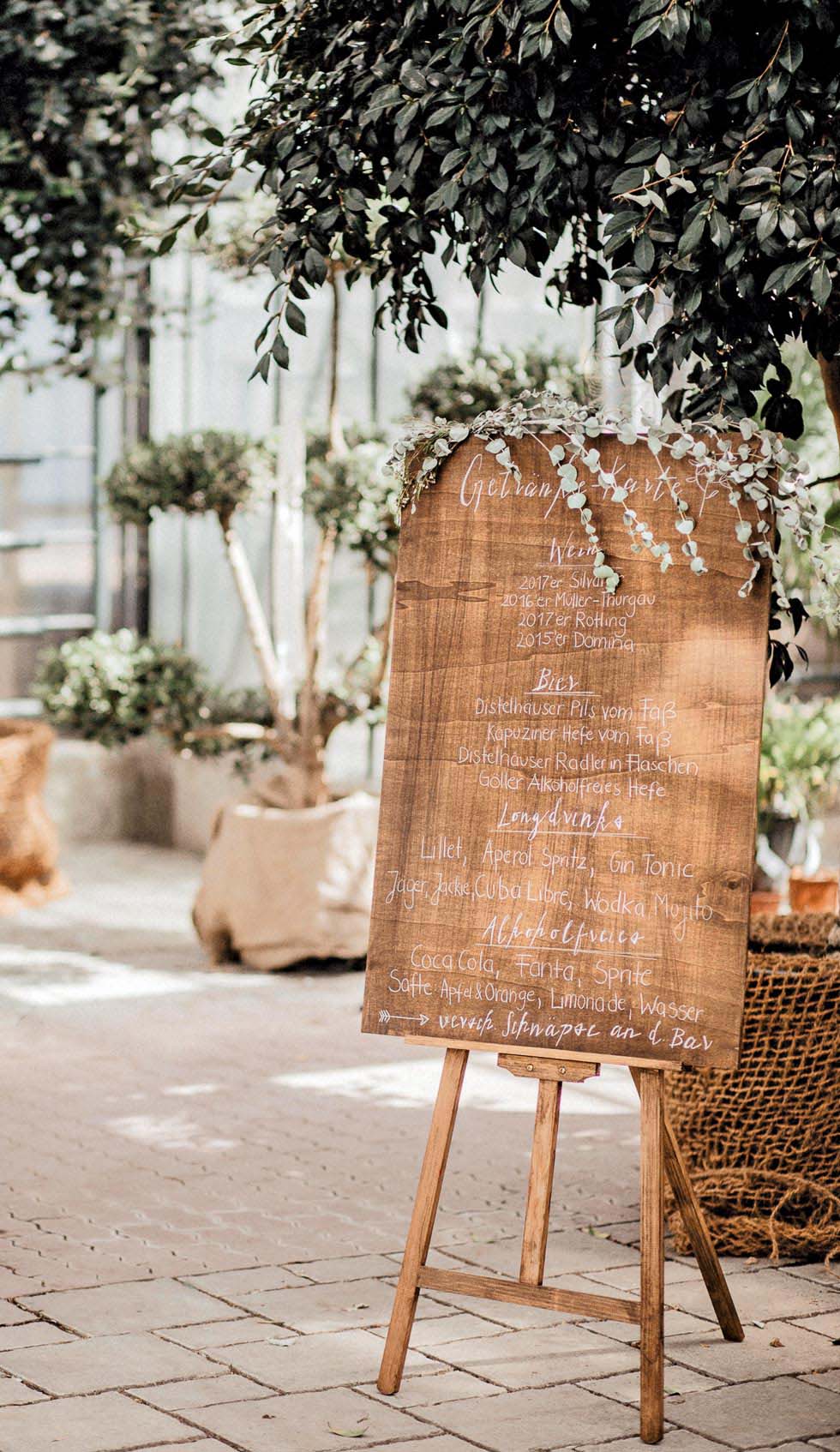 Getränkekarte Hochzeitsschilder Selber machen Getränkekarte Hochzeitsschilder Selber machen