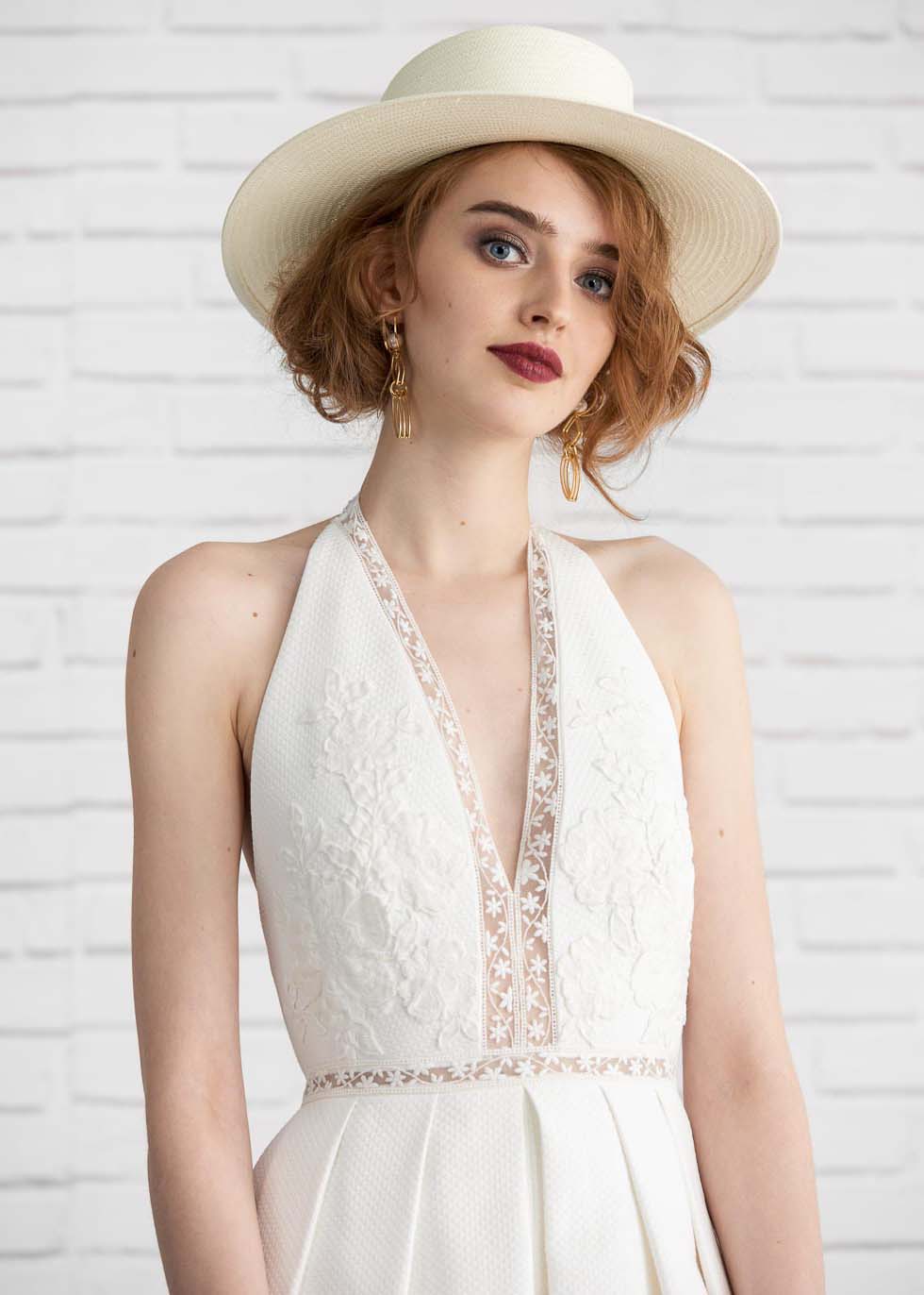 Brautkleider Marylise Brautkleid Neckholder Ausschnitt