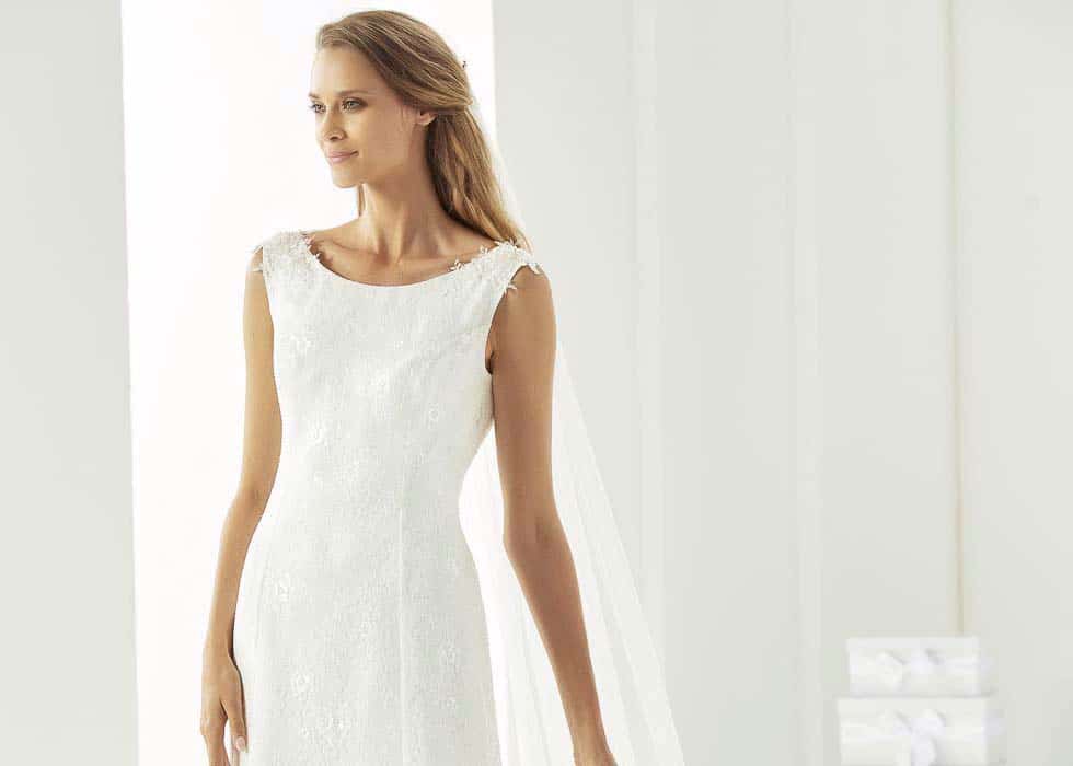 Brautkleid Pompeya übergangslose Taille Bianco Evento