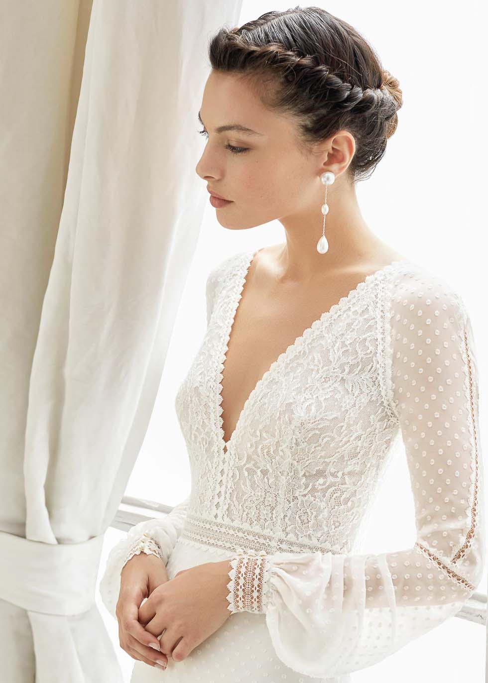 Brautkleider ROSA CLARA COUTURE Brautkleid V-Ausschnitt Rosa Clara Couture