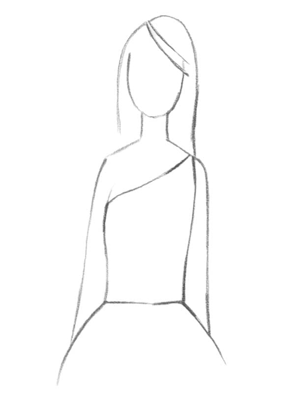 Brautkleid-Ausschnitt_Asymmetrisch Brautkleid asymmetrischer Ausschnitt