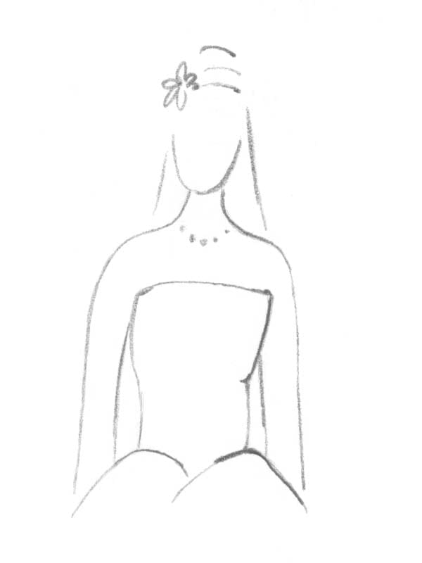 Brautkleid-Ausschnitt_Gerade Brautkleid gerader Ausschnitt