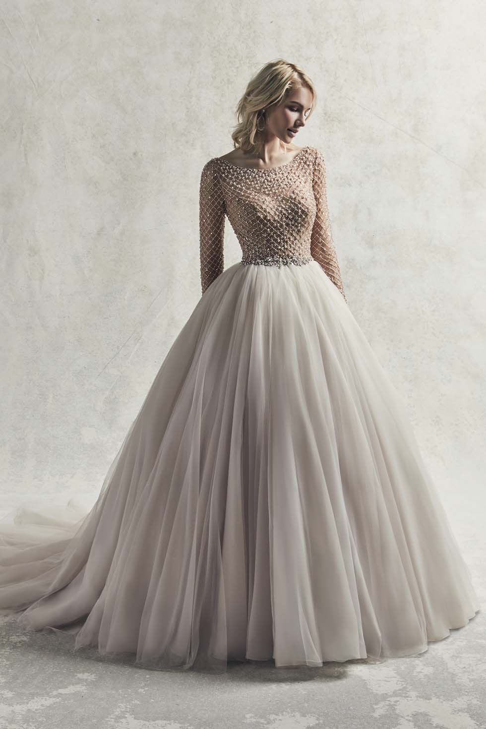 Brautkleider_Sottero-and-Midgley_2019_Fitzgerald_9SS094-Main Brautkleid-Farbe Grauweiß Sottero and Midgley