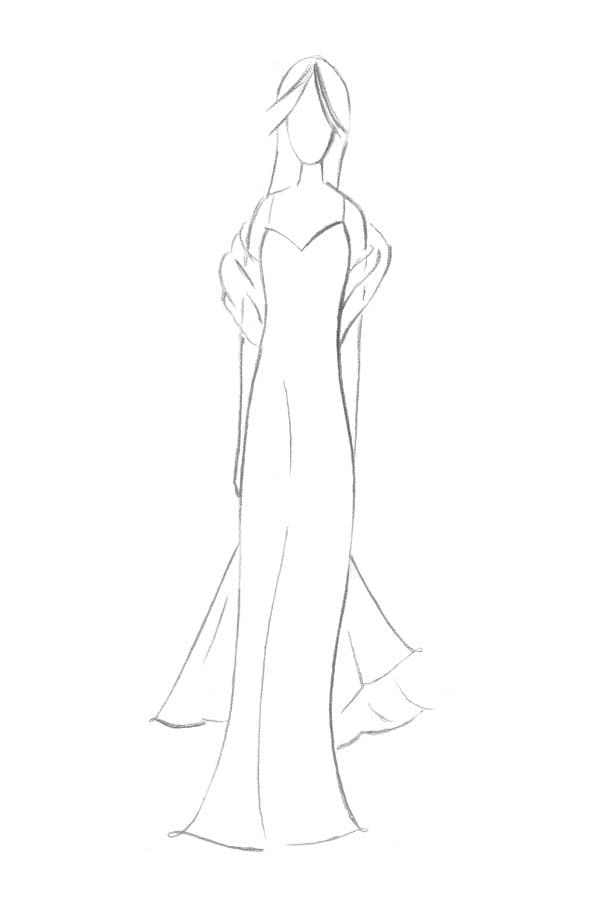 Brautkleidform_Etui-Kleid Brautkleid Form Etui