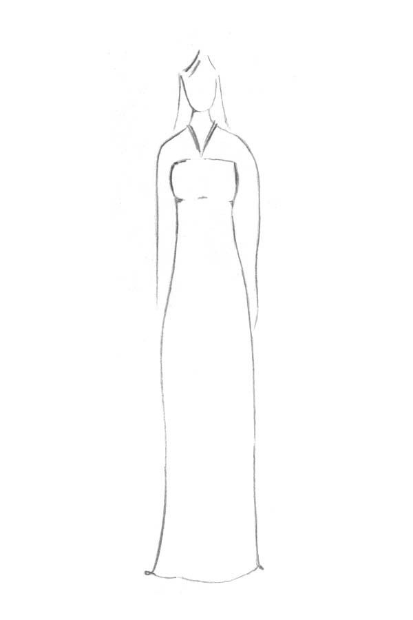 Brautkleidform_i-Linie Brautkleid Form I-Linie
