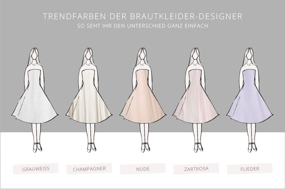 Brautkleid_Farbe_Farbnuancen_2 Brautkleider Farben: Findet die perfekte Farbnuance