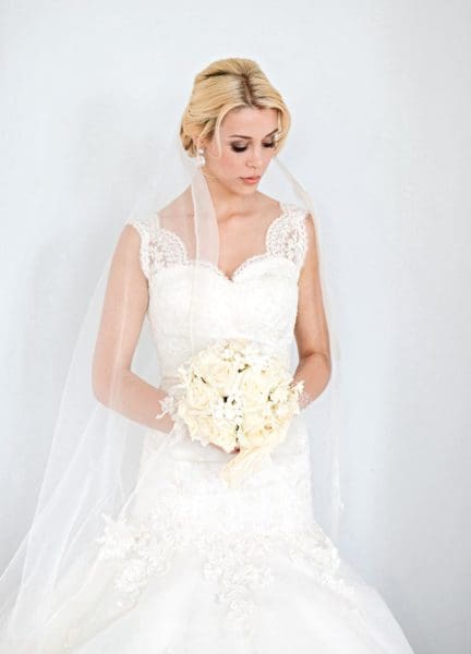 Brautkleid Blumen Brautkleid Schleier