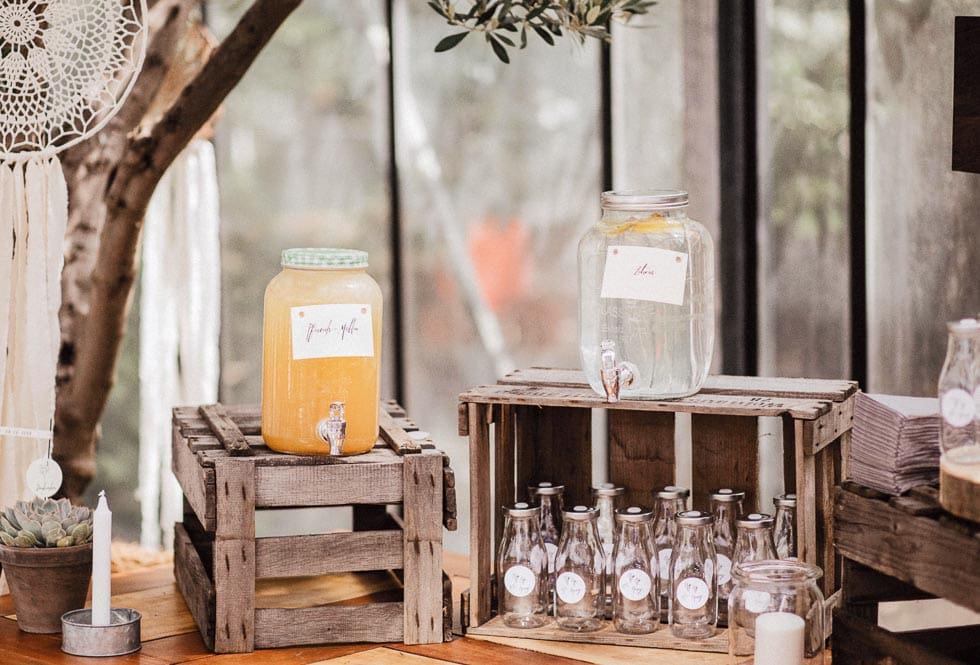 Getränkespender Limonade Erfrischungsgetränke Hochzeit