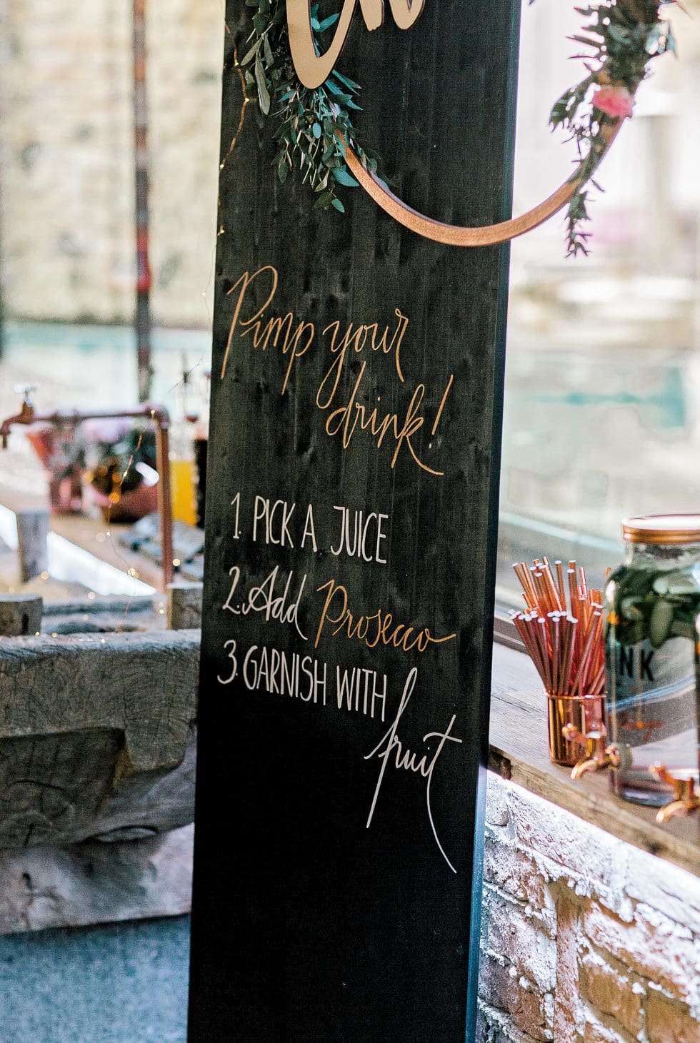 Schild Pimp my Prosecco Prosecco Bar