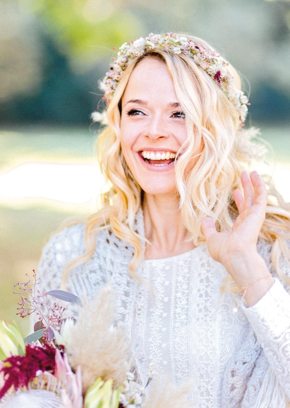 Brautstyling im Boho-Stil Brautstyling Boho
