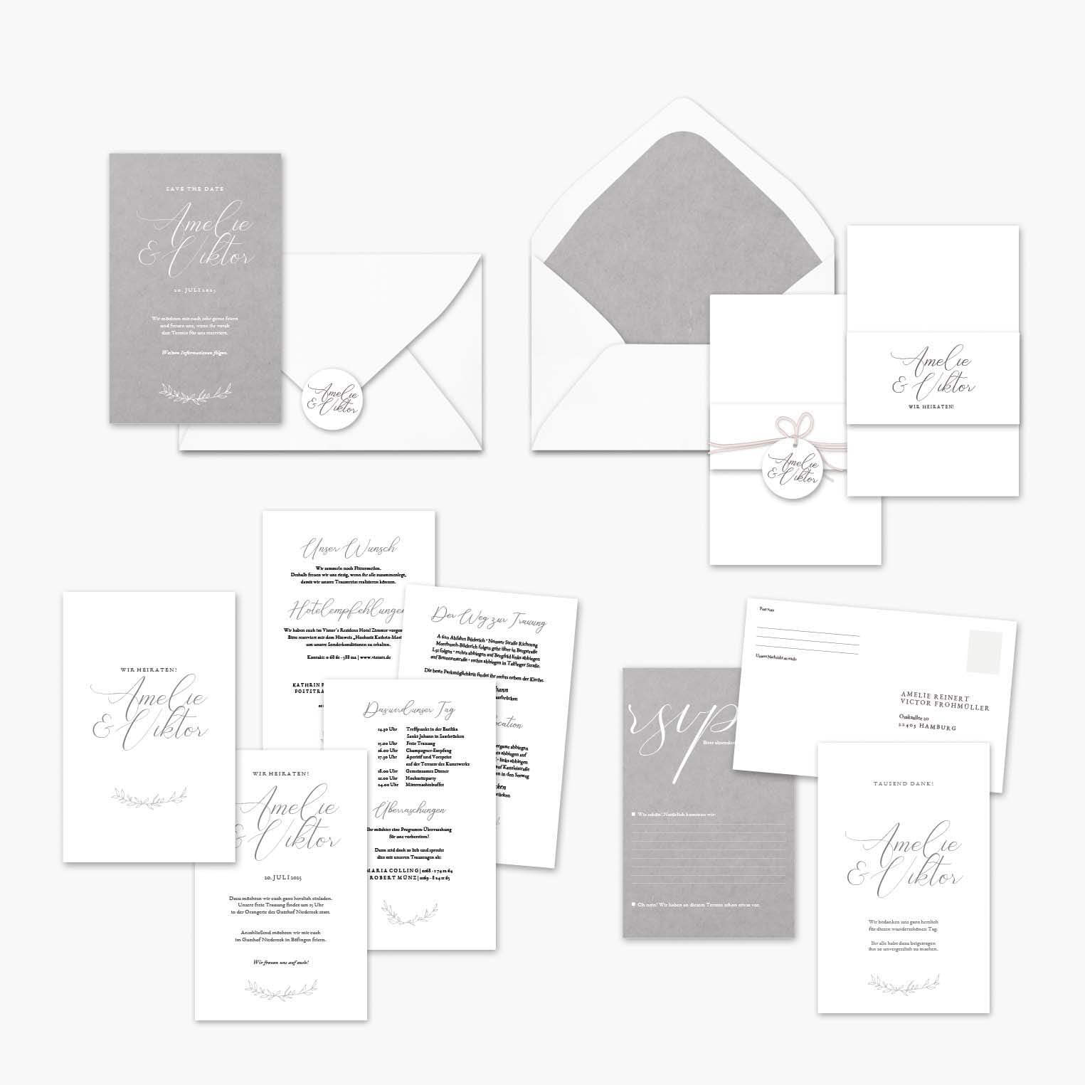 2_Hochzeitseinladung-Vorlage-Download-Elegant-Calligraphie Hochzeitspapeterie Kalligraphie Schrift