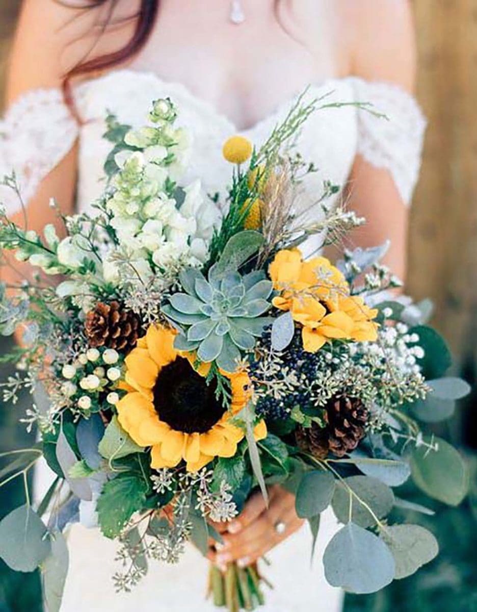 Hochzeitsblumen Brautstrauß Sonnenblumen Hochzeitsblumen Brautstrauß Sonnenblumen