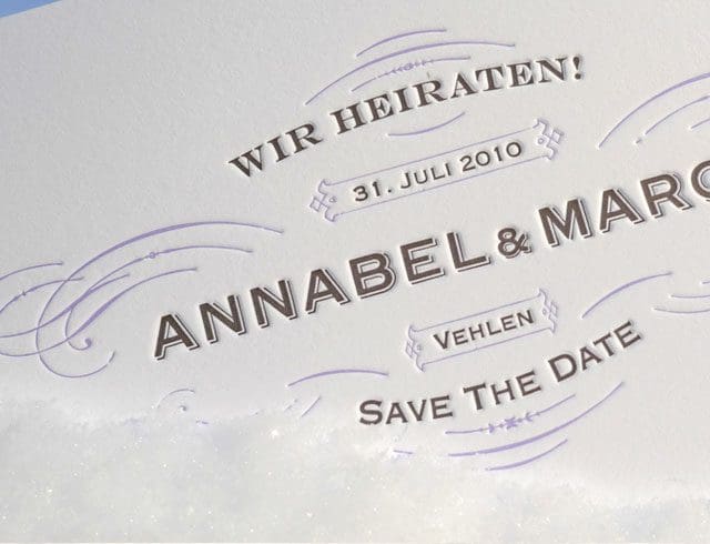Letterpress Hochzeit Letterpress Hochzeit