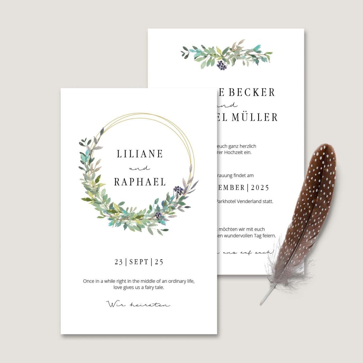 1_Hochzeitseinladung-Bohemian Einladung Hochzeit Boho