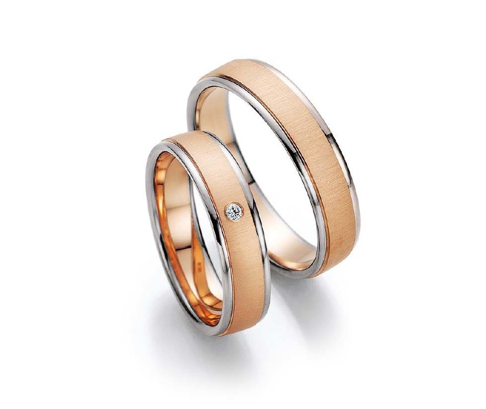 Trauringe Rosegold Weißgold